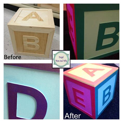 Actually, i had all the supplies to make my alphabet blocks again, and an upcoming toddler. Frugal Mom and Wife: DIY Wooden ABC Block Storage Box ...