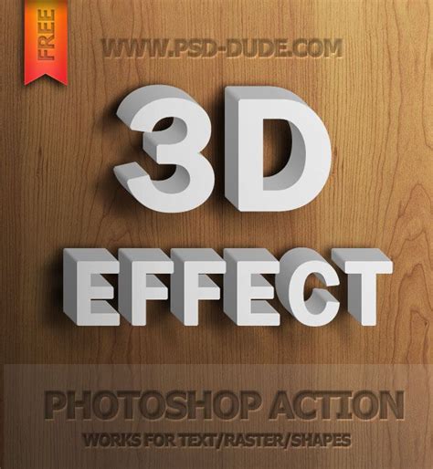 Free 3d Text Photoshop Action Photoshop Text Free Photoshop Text