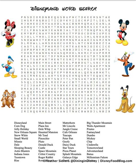 Printable Disney Word Search Printable Word Searches