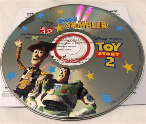 Rare Toy Story 2 Cd Rom Sampler Disney Interactive 1999 Collectors