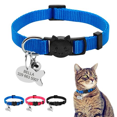 Readers have reported issues with the reflective strip getting peeled off a bit too easily. Quick Release Cat Collar Personalized Cats Kitten ...