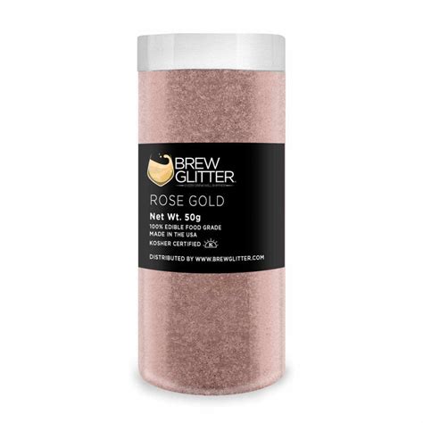 Buy Rose Gold Edible Glitter For Any Drinks 4g Jar Brew Glitter