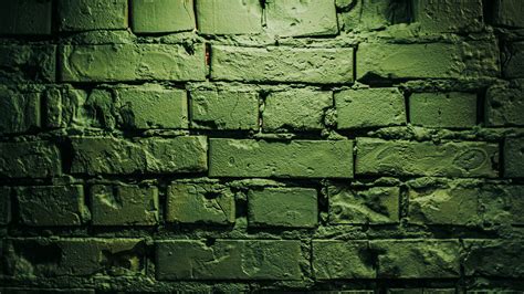 Download Wallpaper 2560x1440 Wall Bricks Surface Lamp Lighting