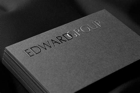 Free Online Premium Gray Embossed Foil Business Card Template