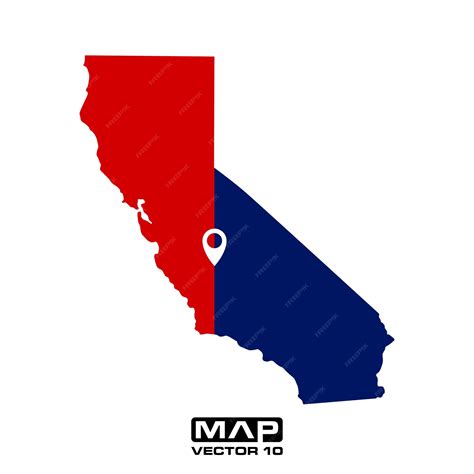 elementos vectoriales del mapa de california ilustración vectorial del mapa de california