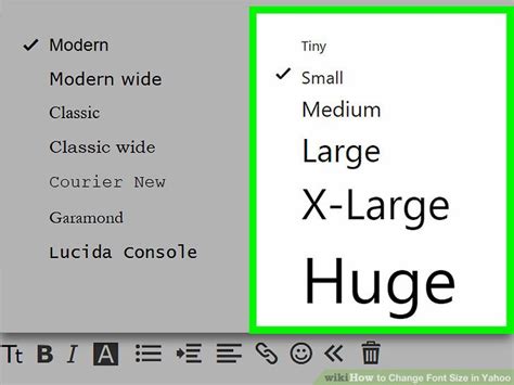 To select all text in a word document, press ctrl + a. How to Change Font Size in Yahoo: 12 Steps (with Pictures)
