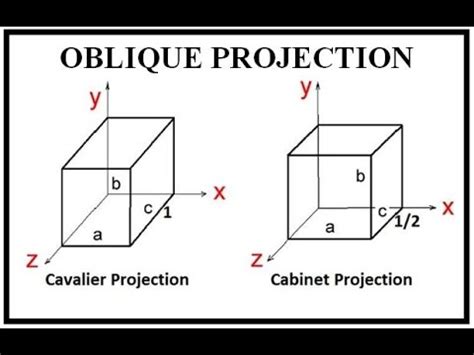 In cabinet oblique projections the receding lines are shortened by half of their true length to compensate for distortion and to approximate more. Oblique Cabinet Projection Drawing | www.stkittsvilla.com