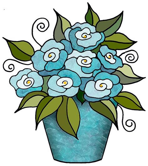 Artbyjean Clipart Flower Pot Flowers In Bunches Crafty Clip Art