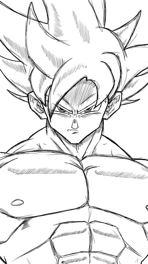 Artstation Ultra Instinct Goku Sketch