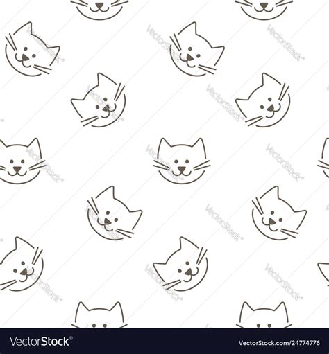 Seamless Cats Pattern Royalty Free Vector Image