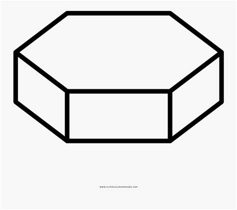 Hexagonal Prism Coloring Page - Pentagonal Prism , Free Transparent