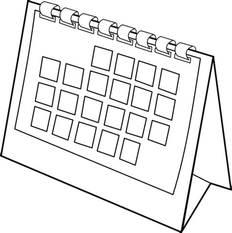 Desk Calendar Vector Illustration Public Domain Vectors