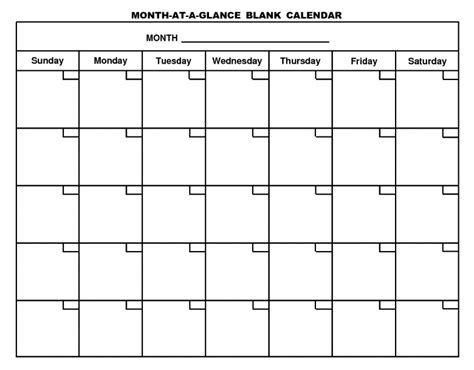 4 Week Calendar Template Blank Free Calendar Template