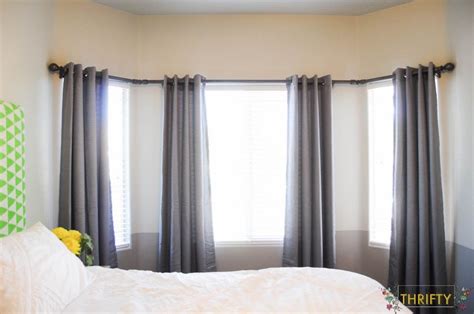 If any sections of your pole are too long for sections of the bay window, you will need to cut the pole to size by following the instructions in the pack. DIY Bay Window Curtain Rod | Bay window curtains, Diy bay ...