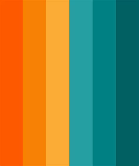 Orange And Teal Color Palette Teal Color Schemes Teal Color Palette