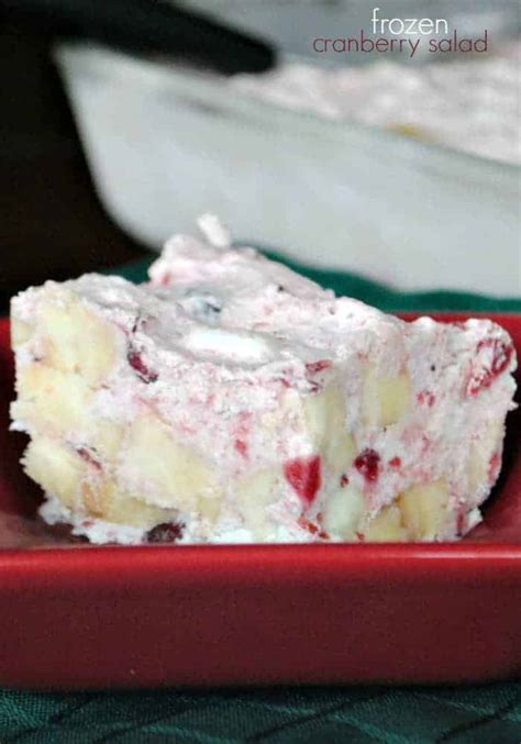 Frozen Cranberry Salad Shugary Sweets