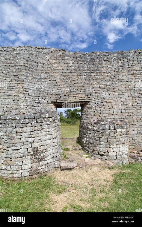 Door In A Wall Of The Great Enclosure At Great Zimbabwe Near Masvingo