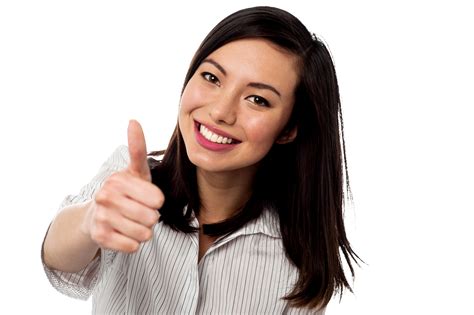 Download Women Pointing Thumbs Up Png Image For Free