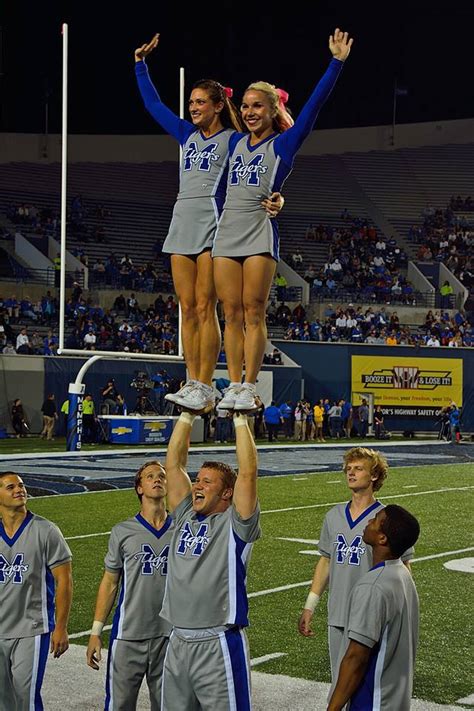 File University Of Memphis Coed Cheerleaders