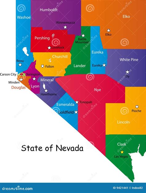 Estado De Nevada Imagem De Stock Imagem 9421441