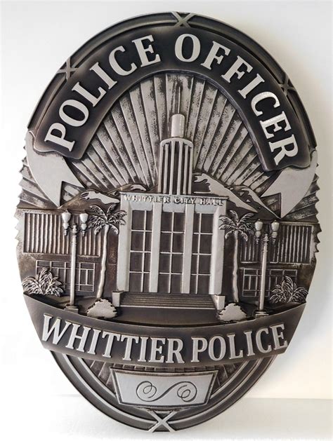 3d Brasssilver Painted Or Wood Police Badge And Patch Plaques