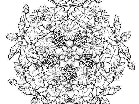 48+ Printable Lotus Flower Mandala Coloring Pages