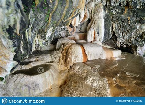 Beautiful Natural Swimming Pools Created Of Mineral Waters In The Cave