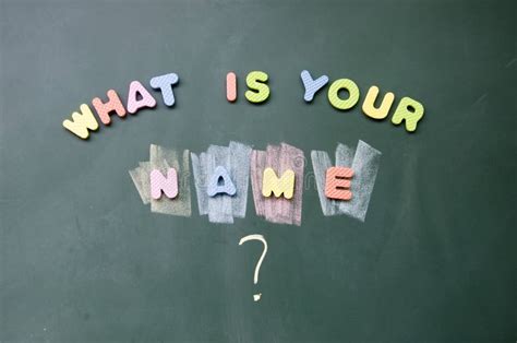 What Is Your Name Stock Photo Image Of Chalkboard Introduction 23866604