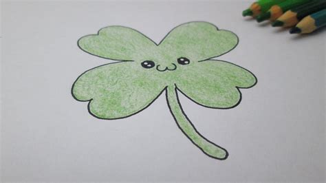 How To Draw A Lucky Clover Four Leaf Clover Youtube