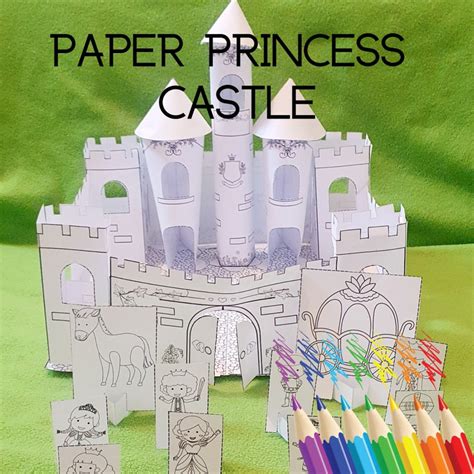 Printable Paper Princess Castle Playhouse Toy Craft Kit Pdf Etsy