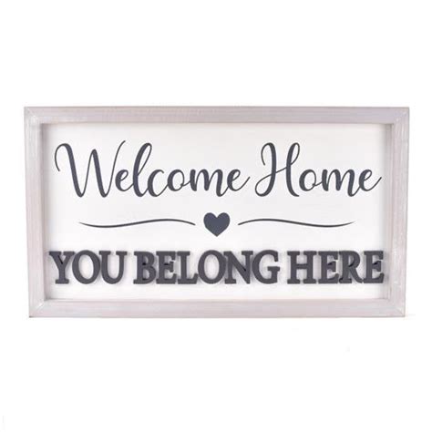 Welcome Home You Belong Here Wall Art Wooden Wall Decor Home Wall