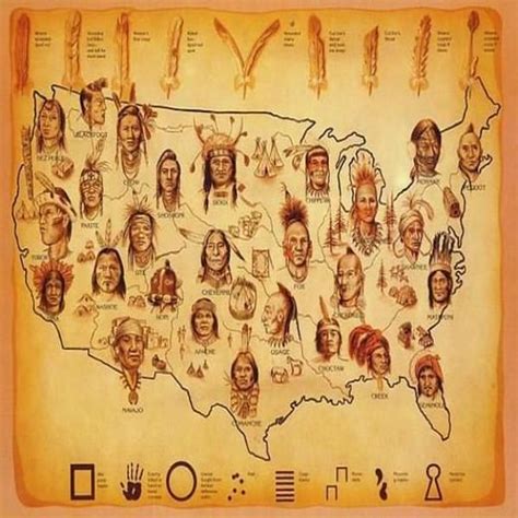 Native American Tribes Map 1700
