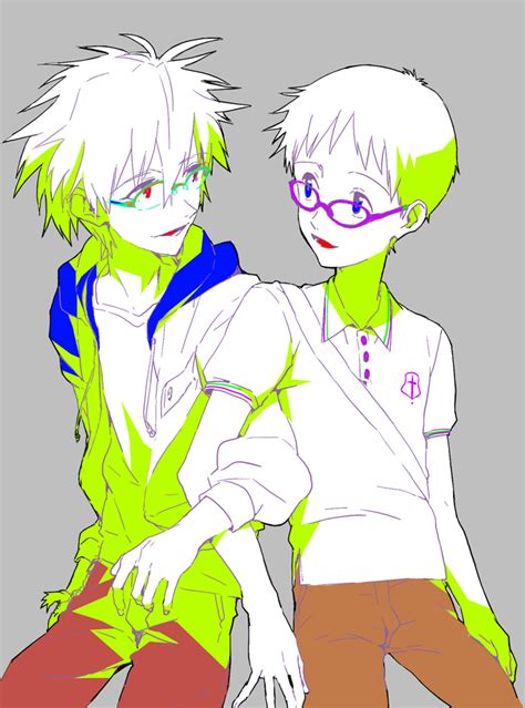 Ikari Shinji And Nagisa Kaworu Neon Genesis Evangelion Drawn By