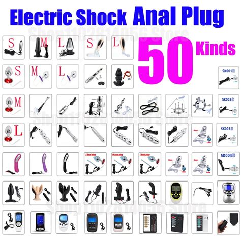 50 Kinds Electric Shock Butt Plug Bdsm Electro Anal Sex Toy