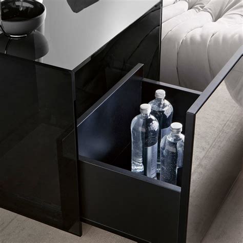 Ghotam Smoked Glass Table With Drawer Klarity Glass Furniture