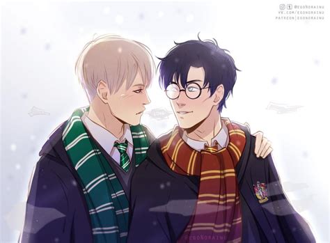 Winter Harry Potter And Draco Malfoy By EgoNorainu On DeviantArt Harry Potter Comics Drarry