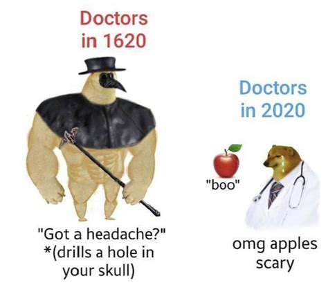 Everything about history (more or less) turned into doge memes. Doctors In 1620 Vs Doctors In 2020 - Doge Meme - Shut Up And Take My Money