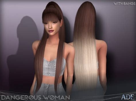 The Sims Resource Dangerous Woman Hair With Bangs By Ade Darma Sims