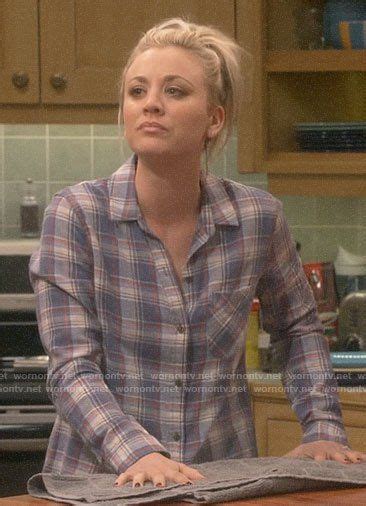 Pennys Blue Plaid Shirt On The Big Bang Theory Outfit Details