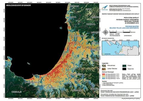 Citra Satelit Potensi Daerah Terdampak Tsunami Selat Sunda