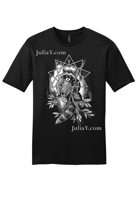julia y illustrations raccoon t shirt