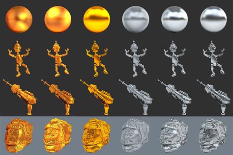ArtStation - Stylized Metals Pack 1 MatCaps for Zbrush | Resources