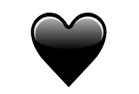 Emojipedia Heart Iphone Black Emoji Png Download 700478 Free