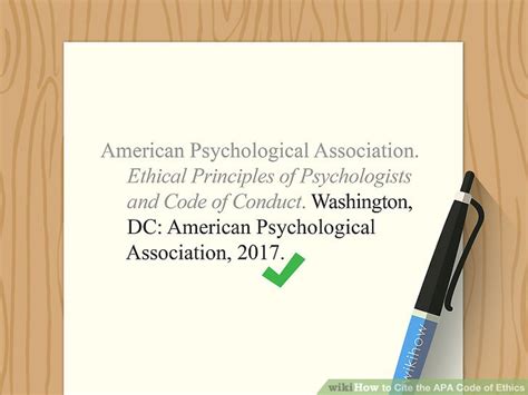The apa ethics code provides guidance for professionals working in the field of psychology so that they're better equipped with the knowledge of what to do when they encounter some type of moral or ethical dilemma. 3 Simple Ways to Cite the APA Code of Ethics - wikiHow