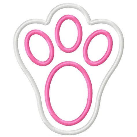 Paper bag rabbit feet template. Digitizing Dolls Easter Bunny Foot Print by DigitizingDolls