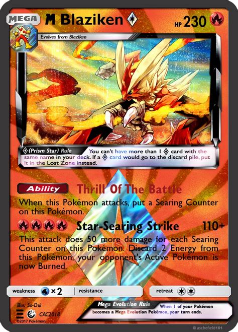 130 attach a basic energy card from your discard pile to 1 of your benched. CaC18 Oct-Nov M Blaziken Star by KnightofDust | Pokemon cards, Pokemon cards charizard, Pokemon ...