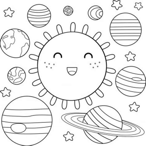 100 Desenhos Do Sistema Solar Para Imprimir E Colorirpintar