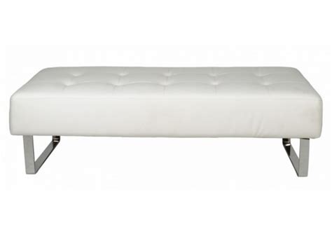 White benches & settees : Lush White Modern Bedroom Bench | Contemporary Bedroom Bench