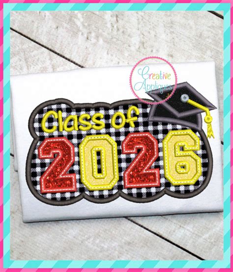 Class Of 2026 Appliqué 10 Sizes Products Swak Embroidery