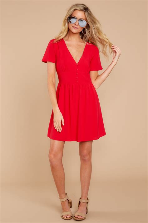 Flirty Red Dress Short Red Dress Dress 46 Red Dress Boutique